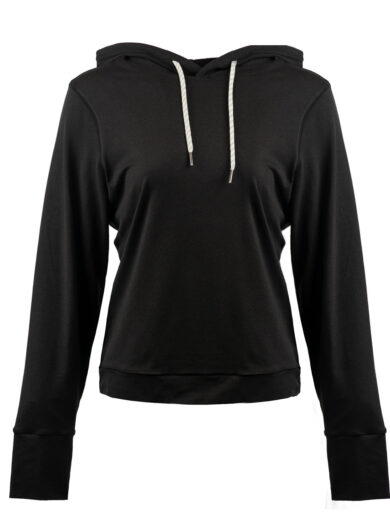 Ladies' Modest Crop Hooded Sweatshirt