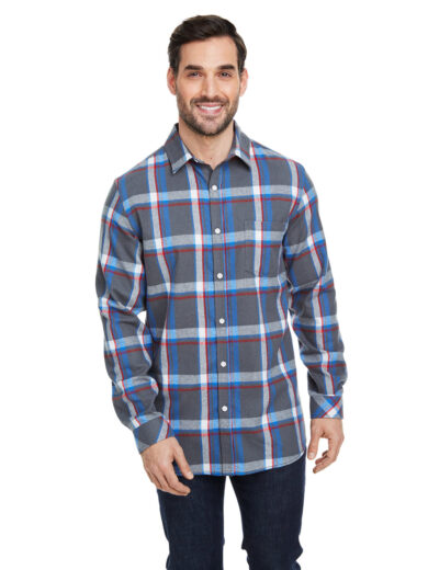 Woven Plaid Flannel With Biased Pocket