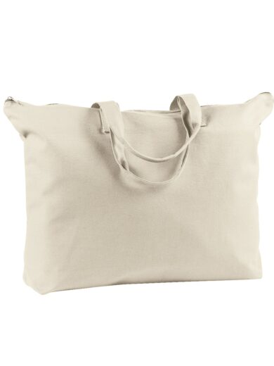 Canvas Zippered Book Tote