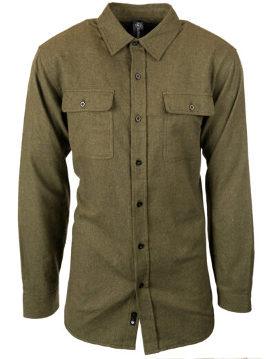 Men's Solid Flannel Shirt