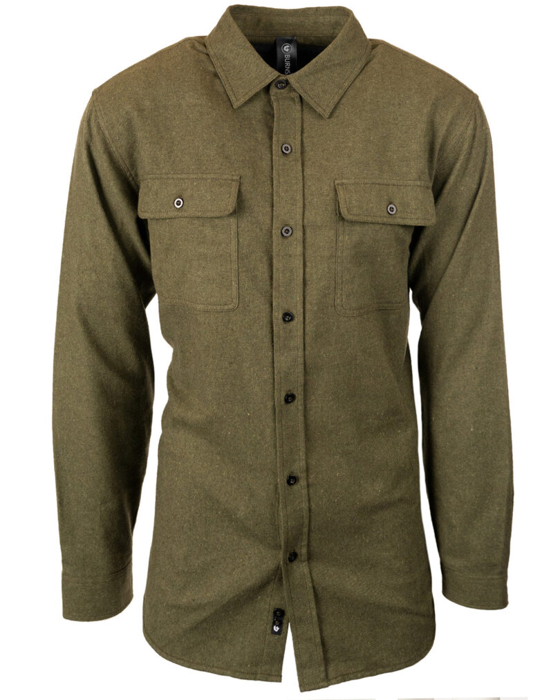 Men's Solid Flannel Shirt