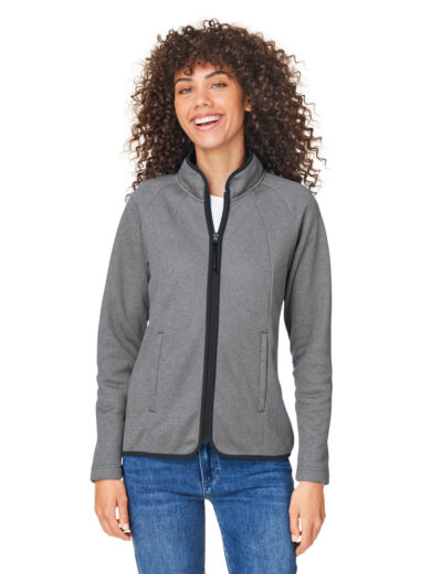 Ladies' Venture Heathered Stripe Full-Zip