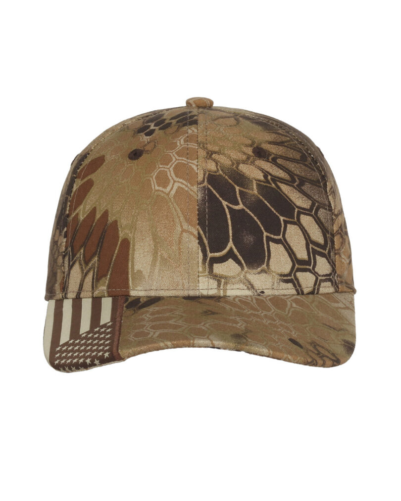 Canvas Camo Flag Accent Cap