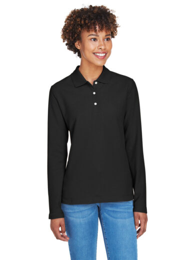Ladies' Pima Piqu  Long-Sleeve Polo