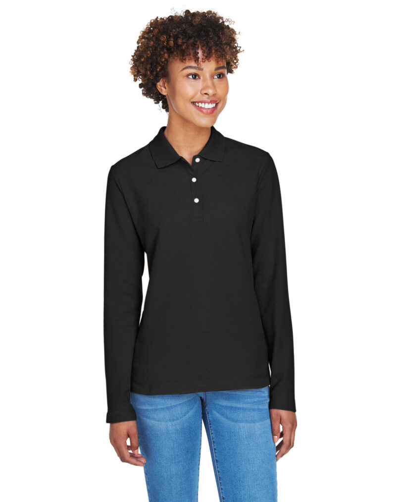 Ladies' Pima Piqu  Long-Sleeve Polo