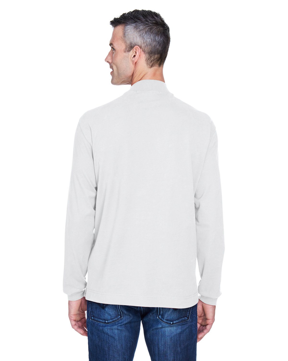 Adult Sueded Cotton Jersey Mock Turtleneck - Image 2