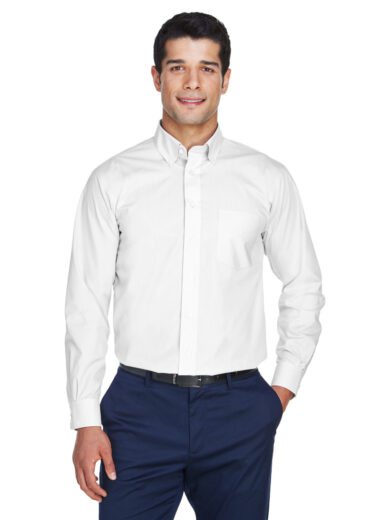 Men's Crown Collection  Tall Solid Broadcloth Woven Shirt
