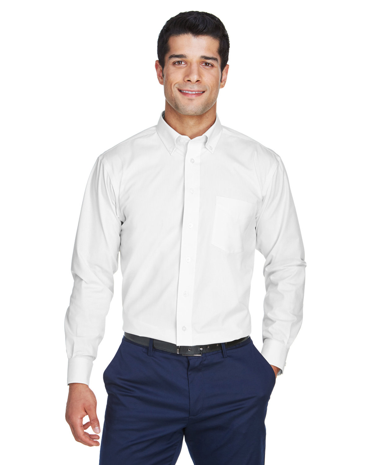 Men's Crown Collection Solid Oxford Woven Shirt