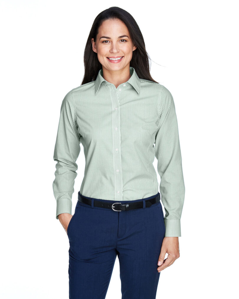 Ladies' Crown Collection  Banker Stripe Woven Shirt