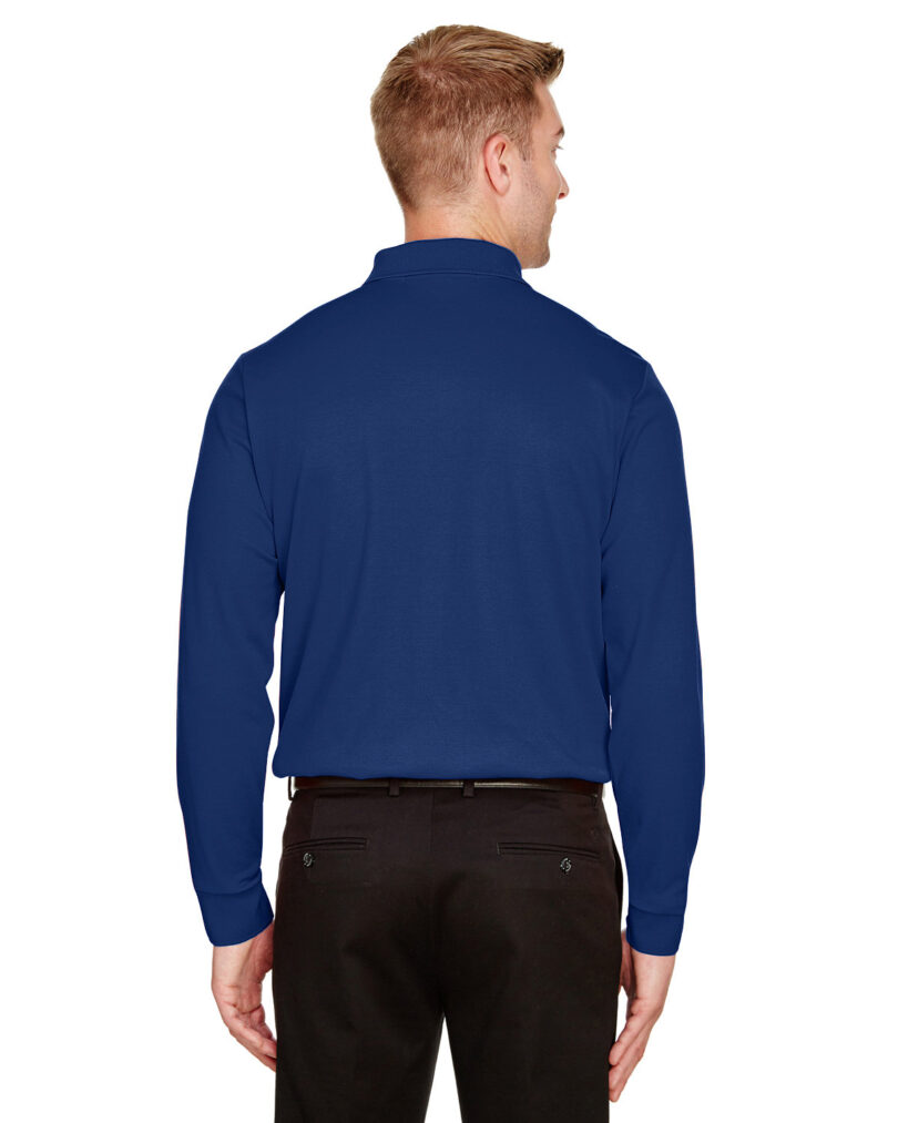 CrownLux Performance  Men's Plaited Long Sleeve Polo - Image 2