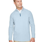 CrownLux Performance  Men's Clubhouse Micro-Stripe Quarter-Zip