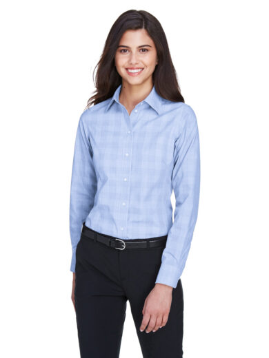 Ladies' Crown Collection  Glen Plaid Woven Shirt