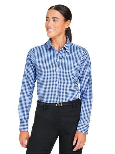 CrownLux Performance  Ladies' Gingham Shirt
