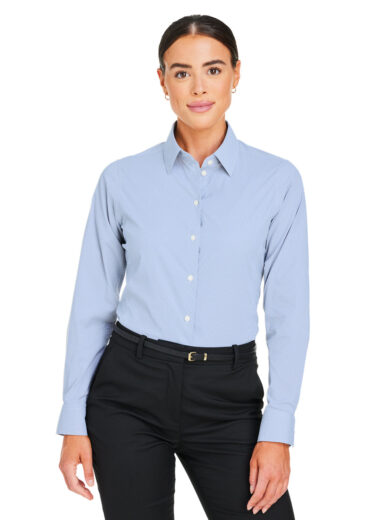 CrownLux Performance  Ladies' Microstripe Shirt