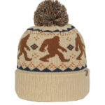 Knit Printed Watch Cap with Pom