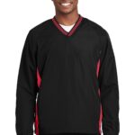 Sport-Tek ®  Tipped V-Neck Raglan Wind Shirt. JST62