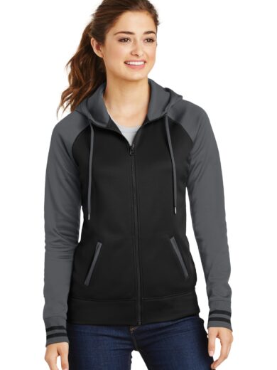 Sport-Tek ®  Women's Sport-Wick ®  Varsity Fleece Full-Zip Hooded Jacket. LST236