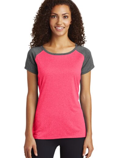 Sport-Tek  ®  Women's Heather-On-Heather Contender  ™  Scoop Neck Tee. LST362