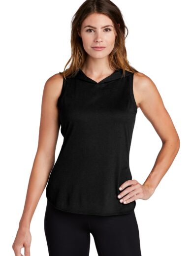 Sport-Tek  ®  Women's PosiCharge  ®  Tri-Blend Wicking Draft Hoodie Tank. LST410