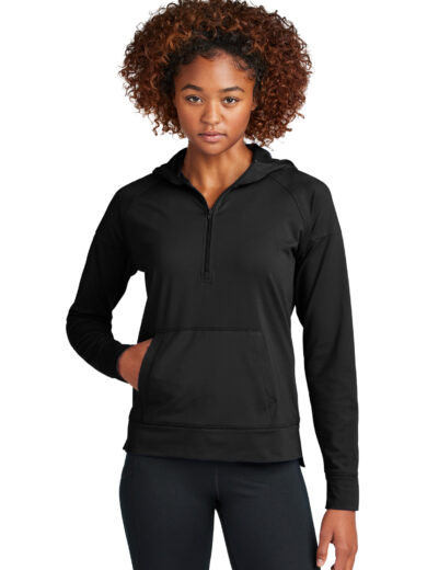 Sport-Tek ®  Women's Sport-Wick ®  Stretch 1/2-Zip Hoodie LST856