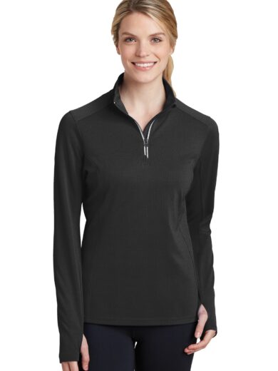 Sport-Tek ®  Women's Sport-Wick ®  Textured 1/4-Zip Pullover.  LST860