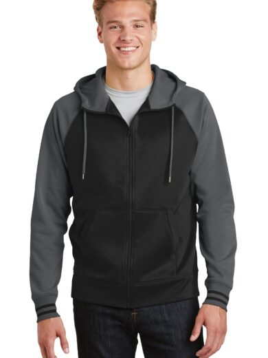 Sport-Tek ®  Sport-Wick ®  Varsity Fleece Full-Zip Hooded Jacket. ST236