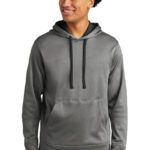 Sport-Tek  ®  PosiCharge  ®  Sport-Wick  ®  Heather Fleece Hooded Pullover. ST264