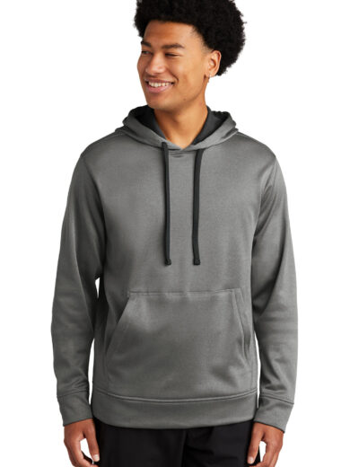 Sport-Tek  ®  PosiCharge  ®  Sport-Wick  ®  Heather Fleece Hooded Pullover. ST264