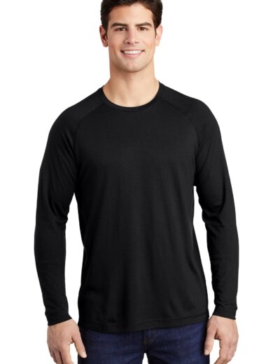 Sport-Tek  ®  PosiCharge  ®  Long Sleeve Tri-Blend Wicking Raglan Tee ST400LS