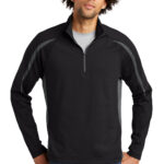 Sport-Tek ®  Sport-Wick ®  Stretch 1/2-Zip Colorblock Pullover. ST851