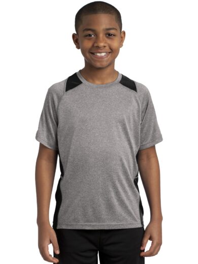 Sport-Tek ®  Youth Heather Colorblock Contender ™  Tee. YST361
